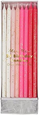Meri Meri Glitter 24-Piece Birthday Candles