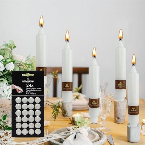 White Taper Candle Wax Dots