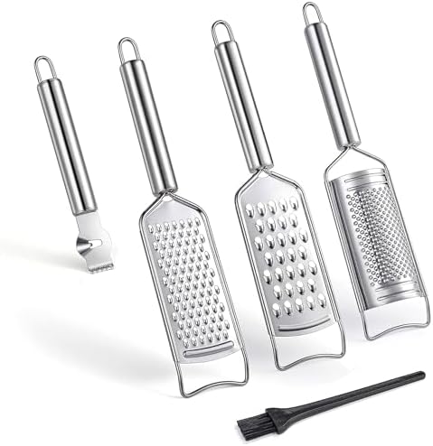 Stainless Steel Cheese Grater Set Set of 5 Kitchen Gadget Calls