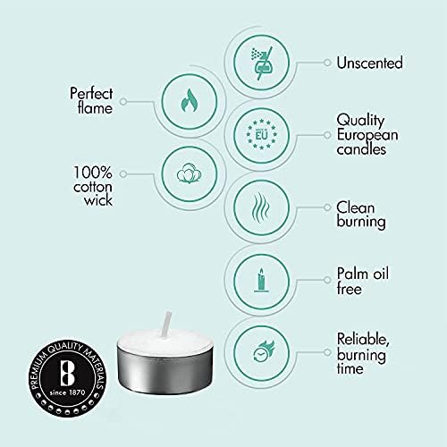 BOLSIUS White Tea Lights - Enough to Light Up Your Home