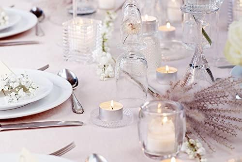 70 Count White Tea Lights Long-Burning 6 Hours