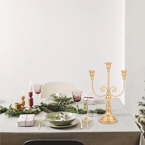 Art 3-Arm Candelabra Santas