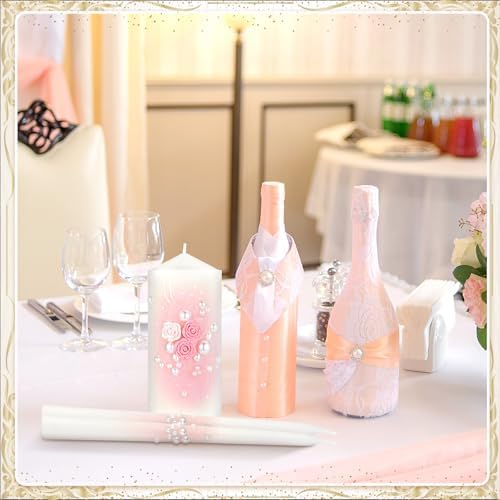 Glowing Sequoia Wedding Unity Candles Set