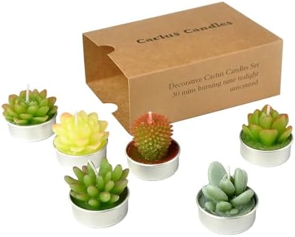 Vivid Cactus Tealight Candles