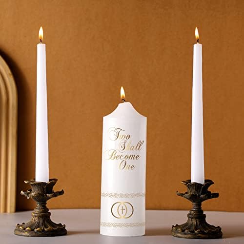 Frienda Unity Taper Candle Set - 3-Piece Cross Design