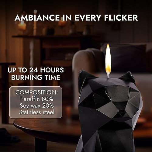 Halloween Spooky Candles Octopus Cat with Hidden Skeletons for Haunted Ambiance
