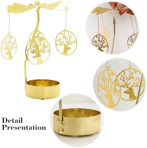 Christmas Candle Holder Set Gold