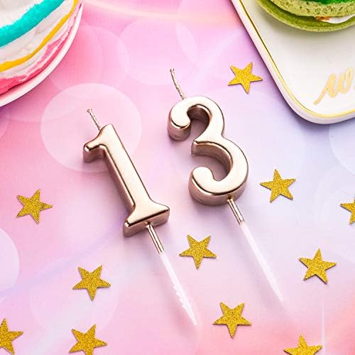 13th Birthday Candles - Elegant 354 Cake Topper for Parties