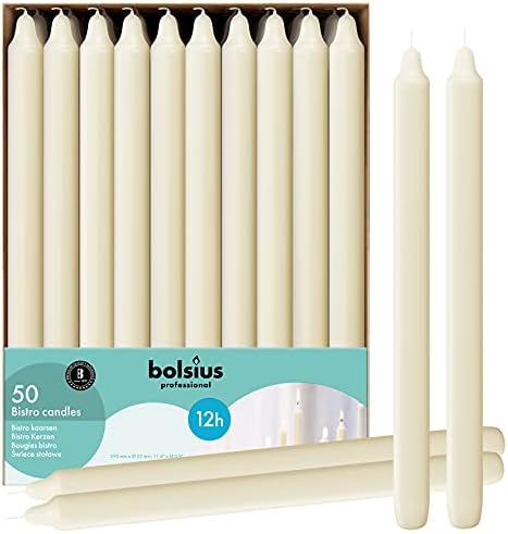 BOLSIUS Ivory Candlesticks Bulk Pack