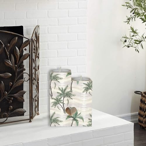 Tropical Background Candle Holders