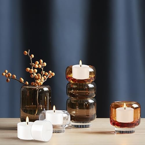 Set of 50 White Scented Candles Vanilla Fragrance Perfect for Relaxation Parties