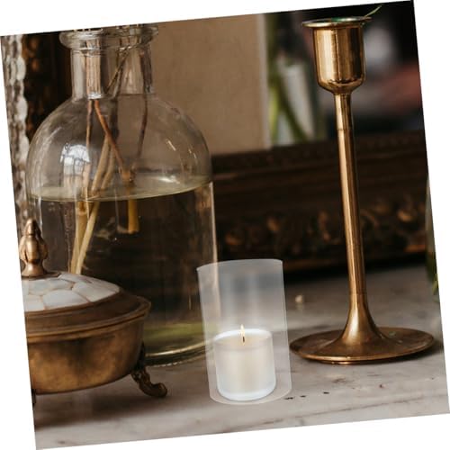 Clear Glass Candle Holder Sleeve by PRETZOOM Wind-Protected Multiple Uses