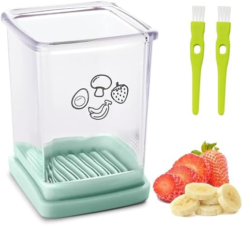 ERHIRY Speed Fruit Slicer for Bananas Strawberries Eggs and More Cyan