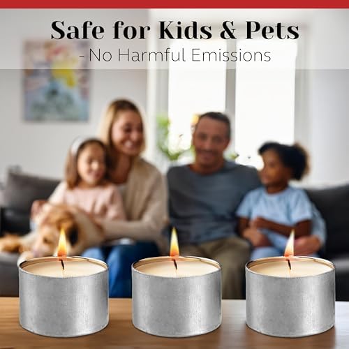100 Pk White Unscented Tealight Candles Metal Cups