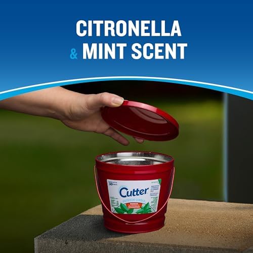 Cutter Candle Outdoor Citronella Mint Oils mosquitoes repel 17 oz jar