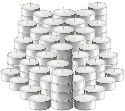 Luxury-Grade Tea Lights Set of 100 with 35 Hours Burn Time