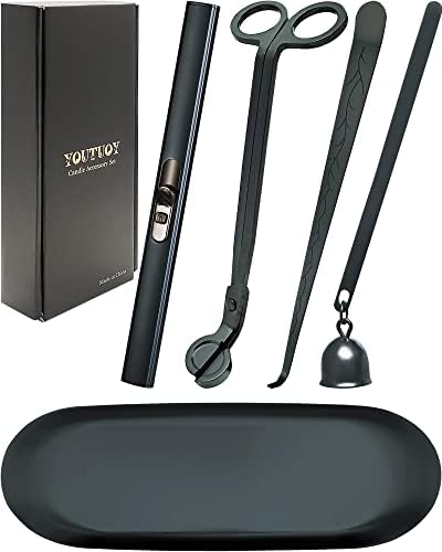 5-in-1 Candle Accessory Set with Rechargeable Candle Lighter More
