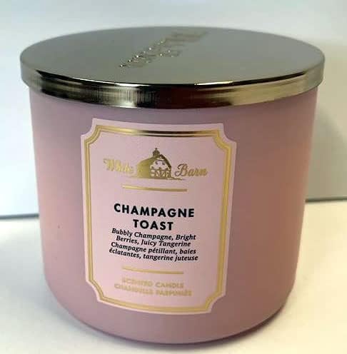Champagne Toast Candle 145oz 3 Wick Basic White Barn