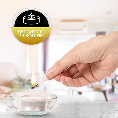 PAMY 50 Pack Small Round 1 Inch Unscented Tea Light Candles