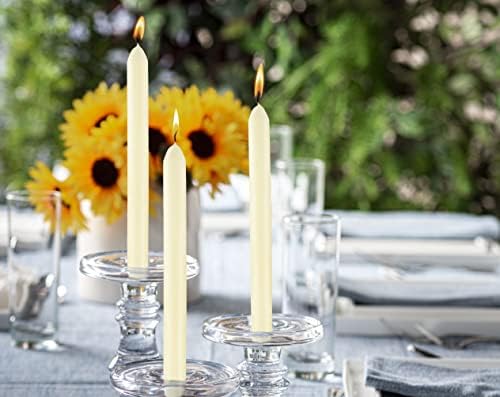 BOLSIUS Ivory Candle Set 10-Pack Unscented Dripless Burners
