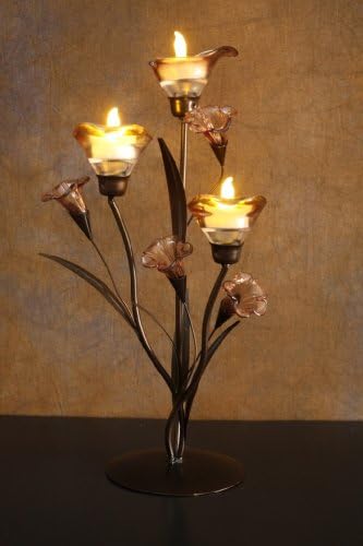The Light Garden Large Champagne Lily Candle Holder