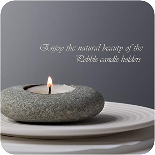 Elegant Handmade Pebble Tea Light Candle Holder