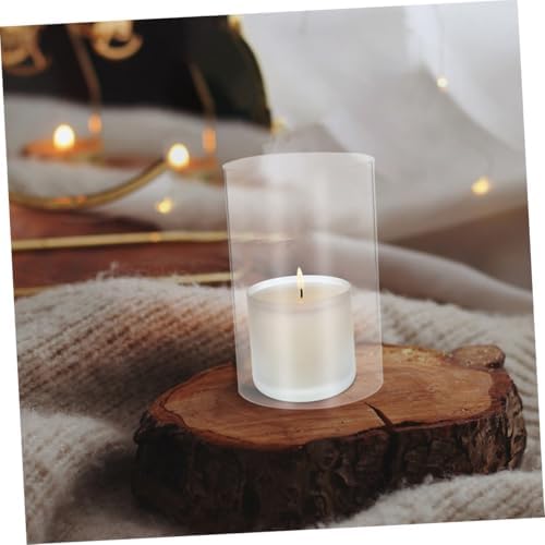 Clear Glass Candle Holder Sleeve by PRETZOOM Wind-Protected Multiple Uses