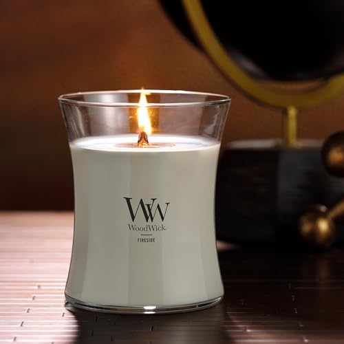 WoodWick Medium Hourglass Candle Fireside Scent Premium Soy Blend