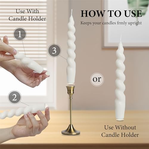 White Taper Candle Wax Dots