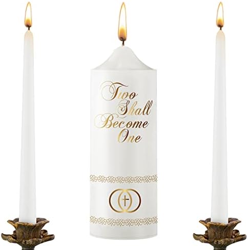 Frienda Unity Taper Candle Set - 3-Piece Cross Design