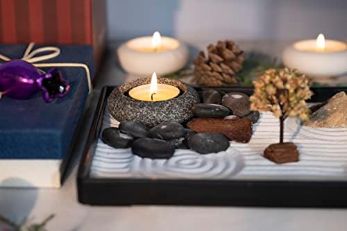 Elegant Handmade Pebble Tea Light Candle Holder