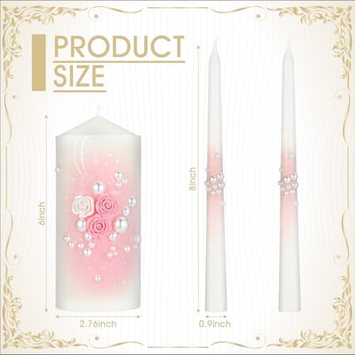 Glowing Sequoia Wedding Unity Candles Set