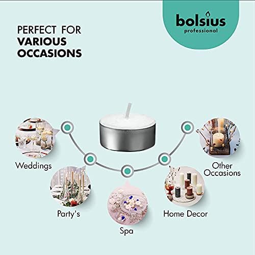 BOLSIUS White Tea Lights - Enough to Light Up Your Home