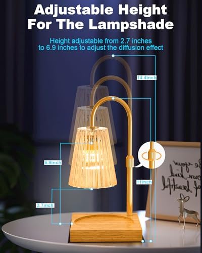 SooFoo Candle Warmer Lamp with Timer and Dimmer