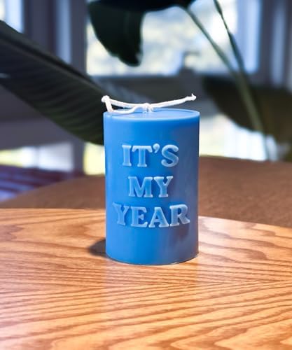 Uplifting Blue Candle Positive Message