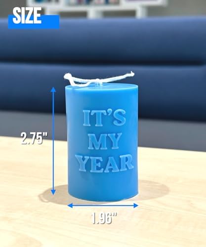 Uplifting Blue Candle Positive Message