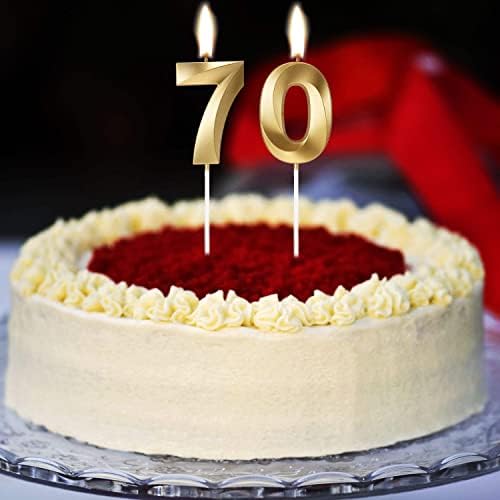 70th Birthday Candle Numbers for Cakes