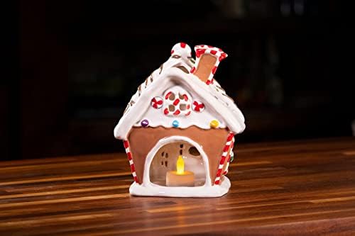 Blue Sky Ceramics Dancing Gingerbread Candle House