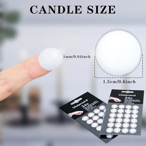 24 Dots Candle Taper Holders Adhesive for Candles