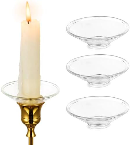 3-Piece Glass Candle Drip Protectors