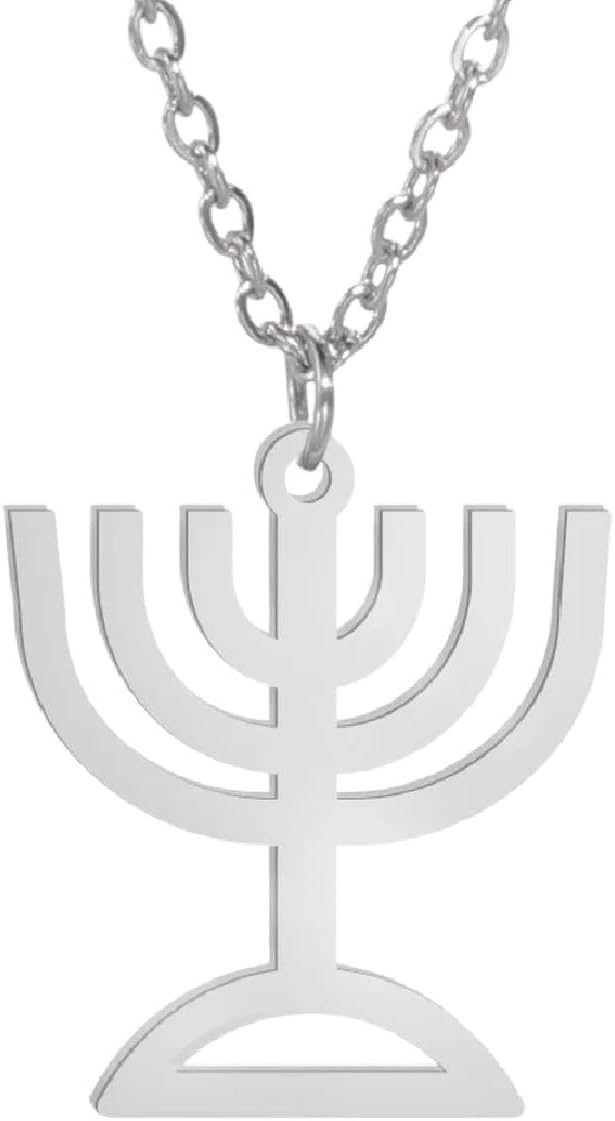 2025 Geometric Menorah Necklace Premium Stainless Steel Chain for Women