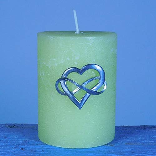 Set of 3 Infinity Heart Candle Pins in Fine Pewter
