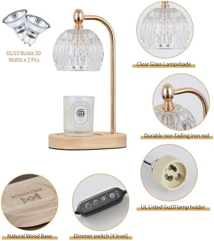 Fragrance Candle Warmer lamp with Timer Dimmer
