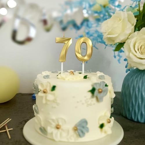 70th Birthday Candle Numbers for Cakes