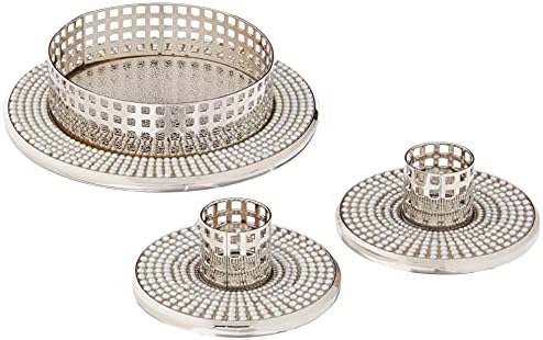 Vintage Pearl Candle Holder Set