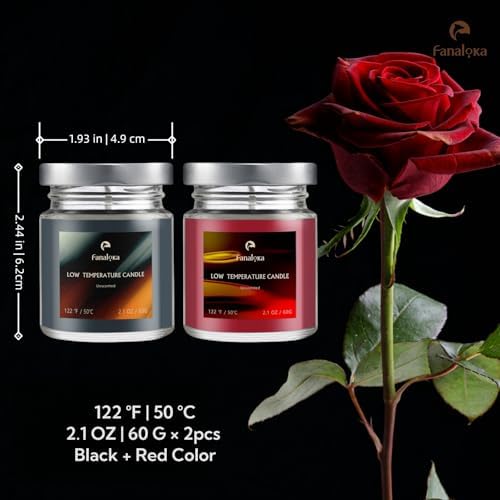 Wax Play Candles Black Red Set Safe Fun
