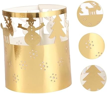 50-Piece Snowflake Candle Lampshade Xmas Decor Set