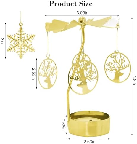 Christmas Candle Holder Set Gold