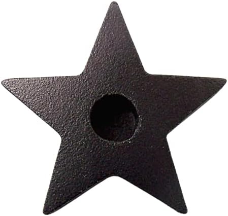 Set of Three Black Star Candle Holder Set Witchcraft Ritual