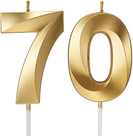 70th Birthday Candle Numbers for Cakes